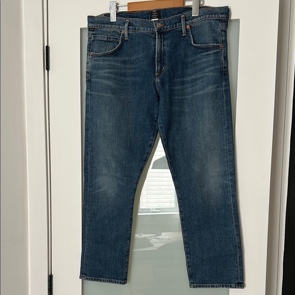 Citizens Of Humanity Dark Blue Straight Leg Jeans Size 32